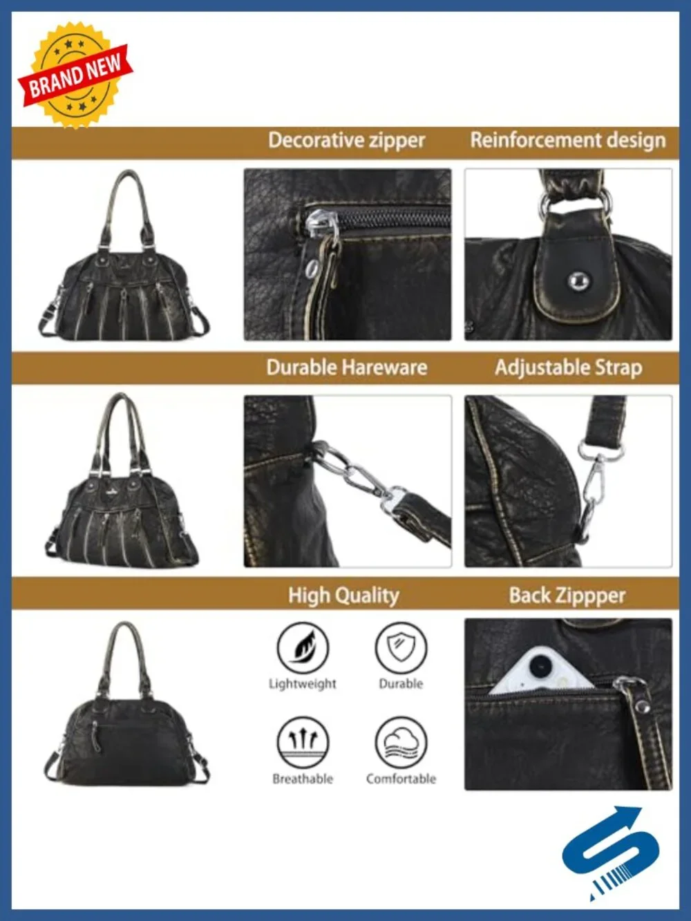 Soft PU Leather Hobo Bag - Trendy Shoulder & Crossbody Purse for Women